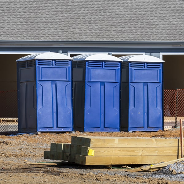 how often are the portable restrooms cleaned and serviced during a rental period in Homeland California